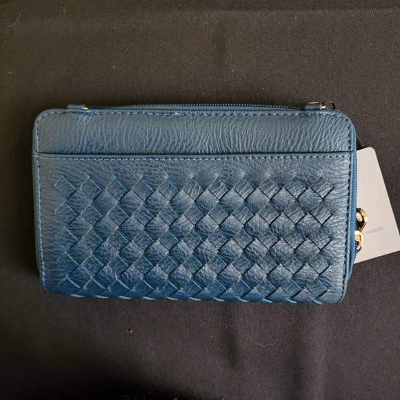 Karla Hanson RFID-Blocking Ellen Woven Phone Wallet in Blue - NWT - Picture 5 of 10